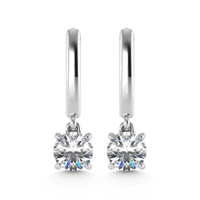 14K White Gold Lab Grown Diamond 1 Ct.Tw. Dangler Earrings