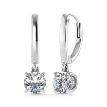 14K White Gold Lab Grown Diamond 1 Ct.Tw. Dangler Earrings