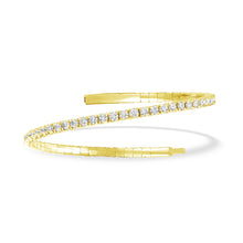 Lab Grown Diamond 1 Ct.Tw. Full Eternity Flexible Bangle in 14K Yellow Gold (Size 6.75