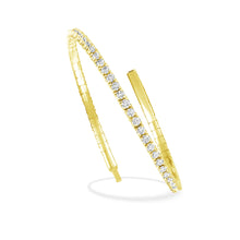 Lab Grown Diamond 3 Ct.Tw. Full Eternity Flexible Bangle in 14K Yellow Gold (Size 6.75