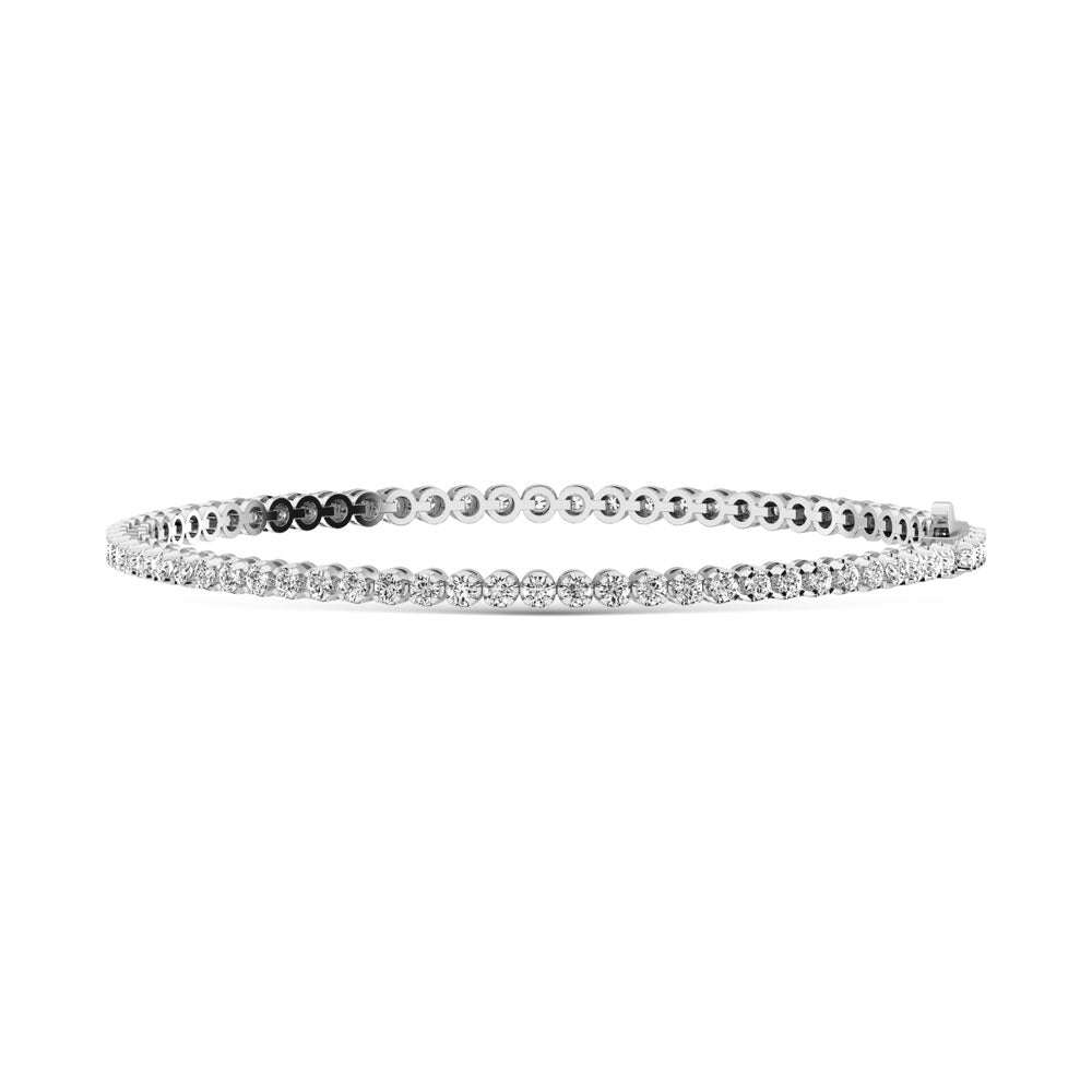 Sterling Silver Lab Grown Diamond 2 Ct.Tw. Illusion Bracelet