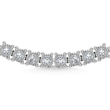 Sterling Silver Lab Grown Diamond 7 5/8 Ct.Tw. 4 Prong Illusion Necklace