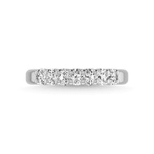 14K White Gold Diamond 5/8 Ct.Tw. Round Shape 7 Stone Band