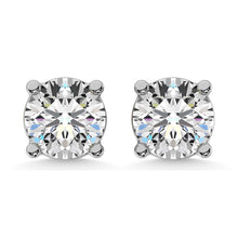 14K White Gold 7/8 Ct.Tw. Diamond Stud Earrings