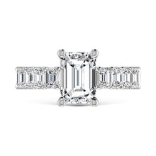 14K White Gold Diamond 2 Ct.Tw. Round Shape Three Fourth Way Semi Engagement Ring (1.5ct center)