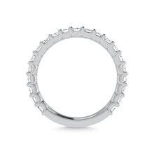 14K White Gold Diamond 2 Ct.Tw. Emerald Shape Three Fourth Wedding Band