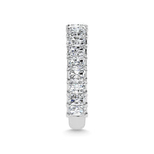14K White Gold Diamond 2 7/8 Ct.Tw. Emerald Shape Three Fourth Wedding Band