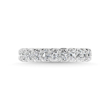 14K White Gold Diamond 1 7/8 Ct.Tw. Oval Shape Three Forth way Wedding Band