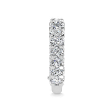 14K White Gold Diamond 2 1/2 Ct.Tw. Oval Shape Three Forth way Wedding Band
