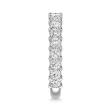 14K White Gold Diamond 1 7/8 Ct.Tw. Princess Shape Three Forth way Wedding Band