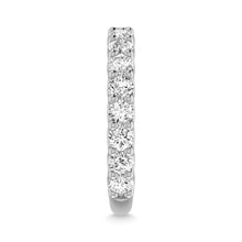 14K White Gold Diamond 1 1/3 Ct.Tw. Round Shape Three Fourth Way Wedding Band