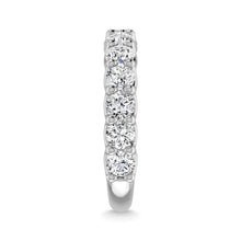 14K White Gold Lab Grown Diamond 1 3/4 Ct.Tw. Round Shape Three Forth Way wedding Band (size 6.5)