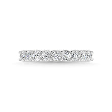 14K White Gold Diamond 1 3/4 Ct.Tw. Round Shape Three Fourth Wedding Band