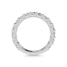 14K White Gold Lab Grown Diamond 2 1/4 Ct.Tw. Round Shape Three Fourth Way Wedding Band