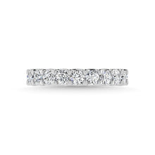 14K White Gold Diamond 2 1/4 Ct.Tw. Round Shape Three Fourth Wedding Band