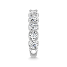 14K White Gold Lab Grown Diamond 3 1/2 Ct.Tw. Round Shape Three Fourth Way Wedding Band