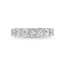 14K White Gold Diamond 3 1/2 Ct.Tw. Round Shape Three Fourth Wedding Band
