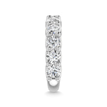14K White Gold Diamond 3 1/2 Ct.Tw. Round Shape Three Fourth Wedding Band