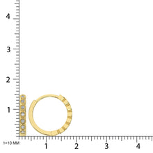 14K White Gold 1/10 Ct.Tw. Diamond  Stackable Hoop Earrings - thediamondsq