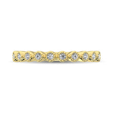 14K Yellow Gold 1/6 Ct.Tw. Diamond Stackable Band
