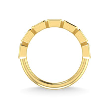 14K Yellow Gold Diamond 1 3/8 Ct.Tw. Emerald Shape Half Way East West Bezel Band